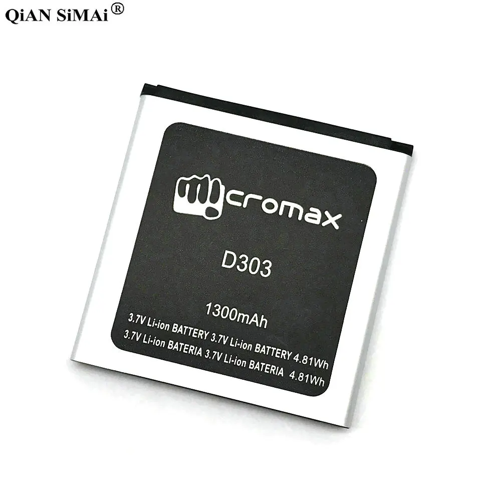 Аккумулятор Micromax D 303 для D303 сменные батареи мобильный телефон 3 7 в 1300 мАч |