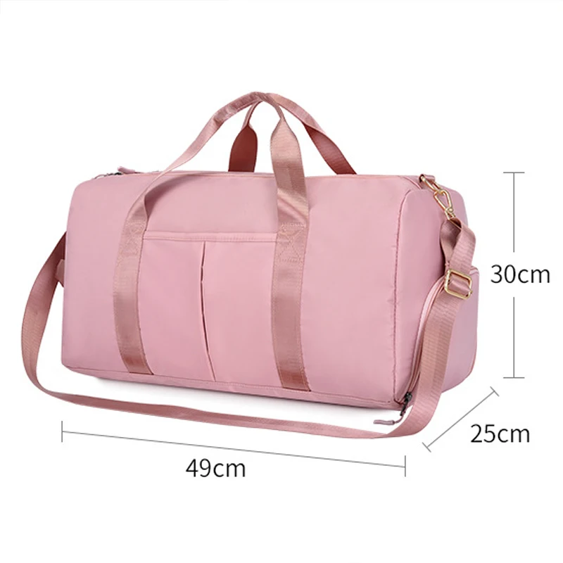 

Fashion Travel Duffel Bag Women Shoulder Bags Large-capacity Mens Luggage Storage Carry on Handbags Dry and Wet Separation Pink