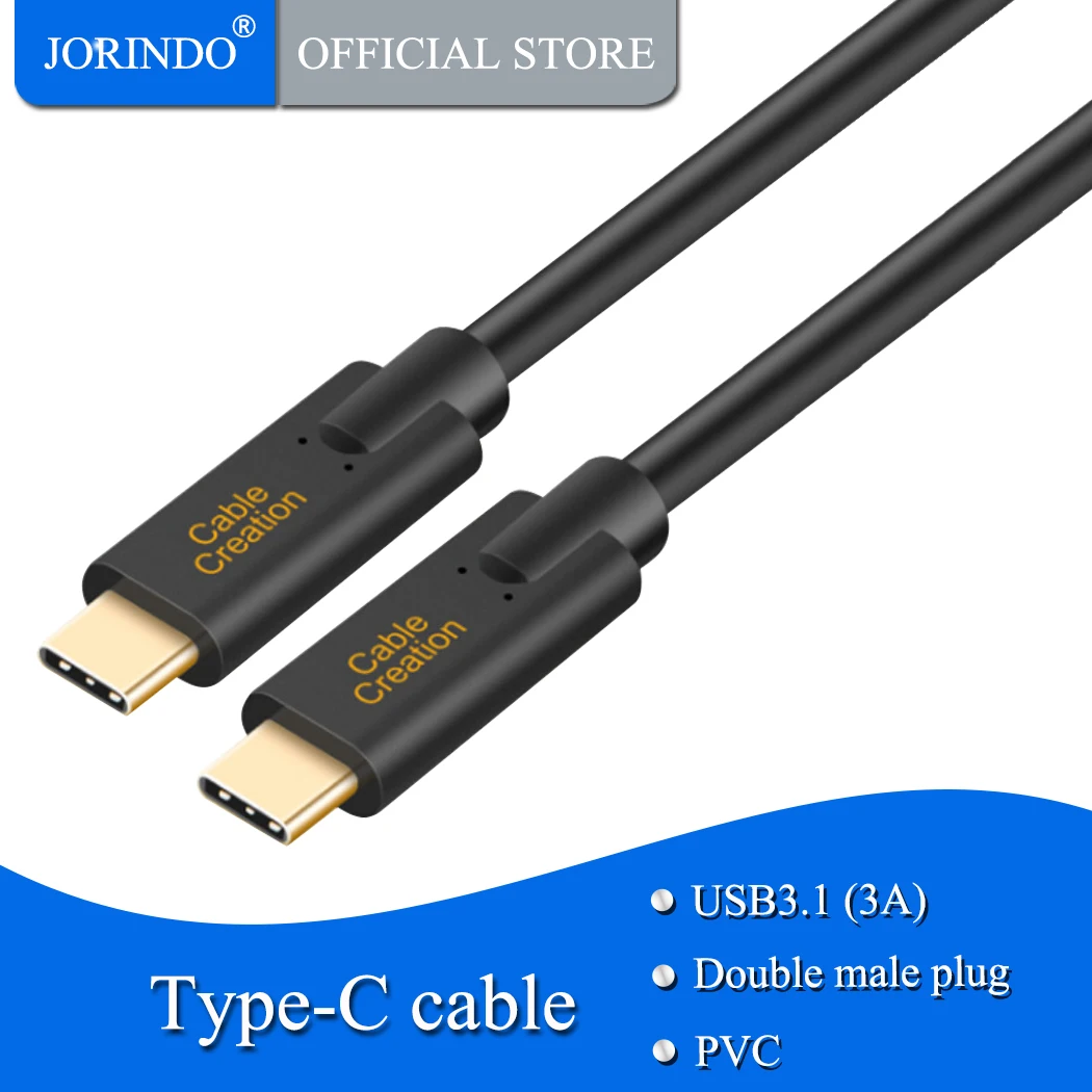USB 3 1 Type C Gen 2 кабель 1ft JORINDO SuperSpeed к с чипсетом e маркера и доставкой питания|Кабели