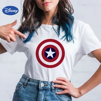 marvel women tshirt captain america shield disney y2k shirt short sleeve soft harajuku female i am cool girl power t shirt