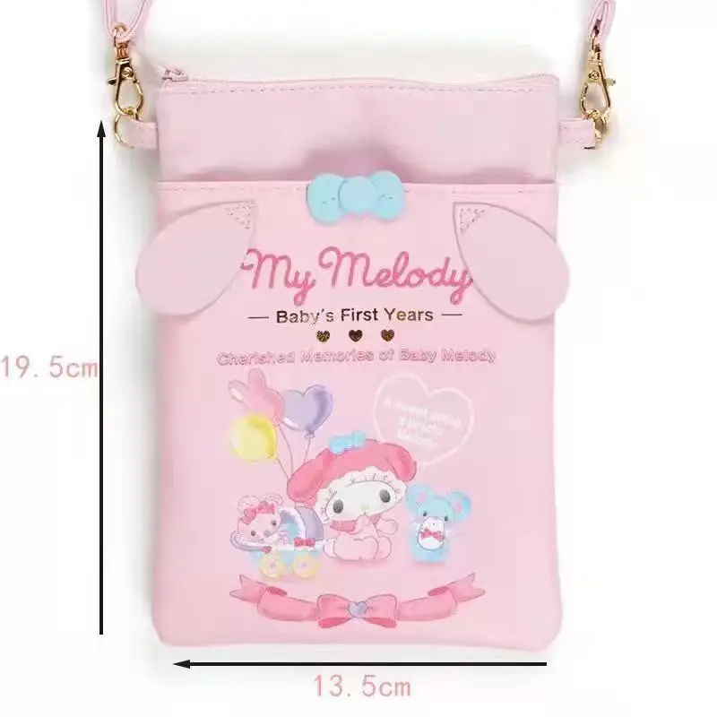 Kawaii аниме Sanrios Kuromi My Melody мультфильм сумка для хранения мессенджер женщин леди