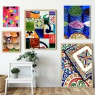 Марокканское украшение, марокканский узор, винтажные красочные постеры и печать, бохо, настенная живопись, холст, путешествия, фотография, Декор