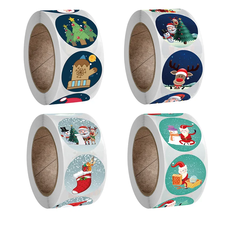 

New Merry Christmas Holiday Decoration Santa Claus Sticker Party Gift Baking Seal Sticker Invitation Letter Envelope Sticker