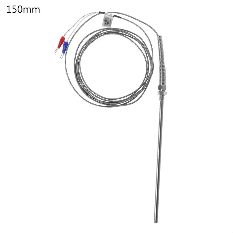 

K type Thermocouple 2m Cable M8 Thread Temperature Sensor Probe 50mm/100mm/200mm