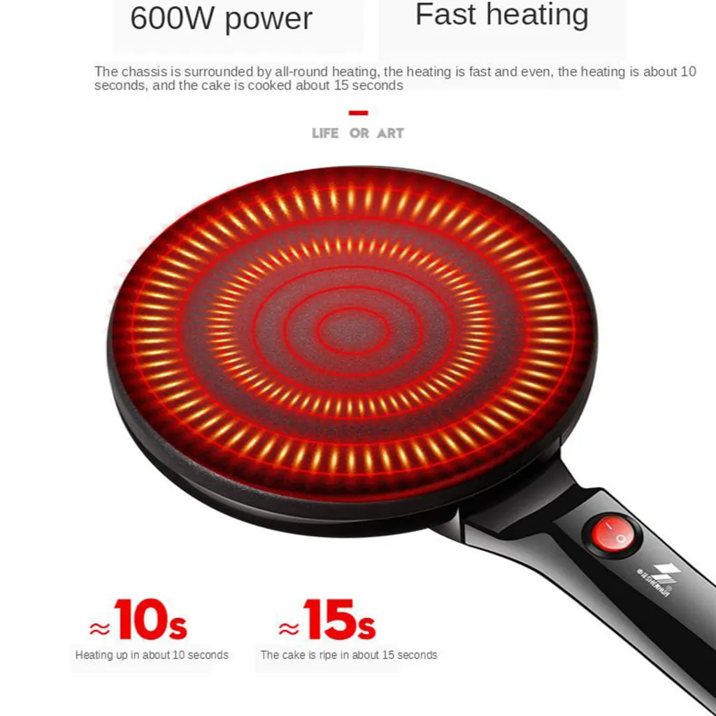 Pizza Machine Spring Cake Crepe Maker Hunchun Roll Skin Home Pancake Pot Electric Baking Pan | Бытовая техника