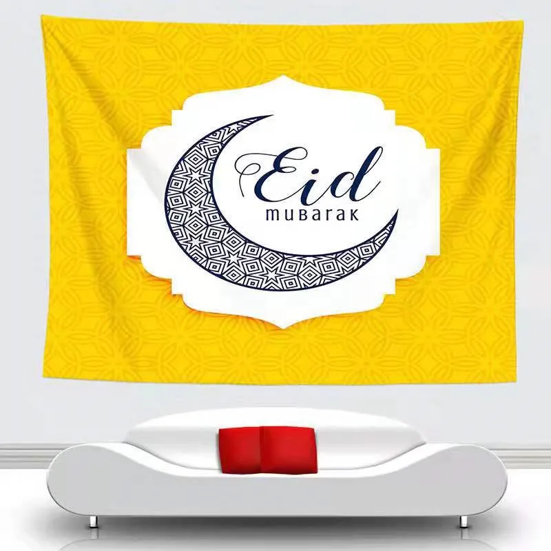 

Eid Mubarak Wall Hanging Tapestry Muslim Festival Tapestry 150x130cm Ramadan Wall Hanging Tapestry