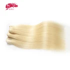 Светлые человеческие волосы Ali Queen, прямые необработанные натуральные волосы, волнистые бразильские волосы от одного донора, отбеленные двойные волосы 613