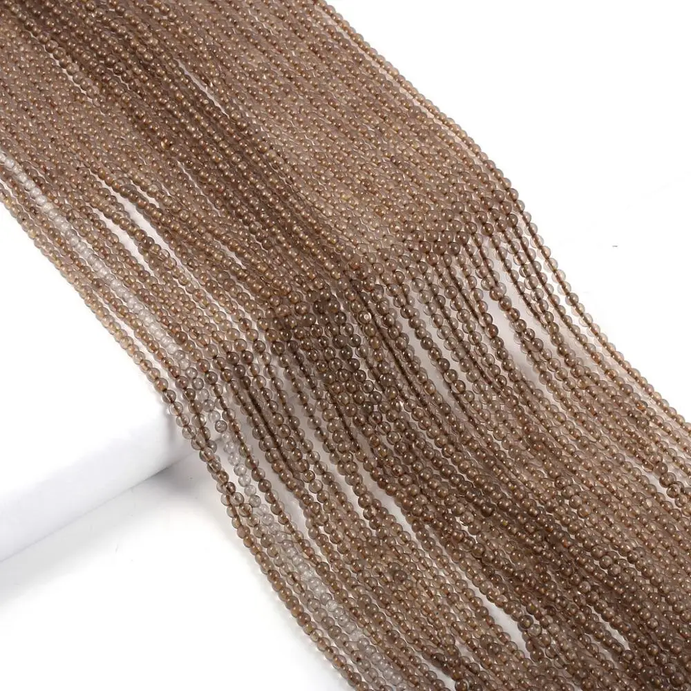 Бусины из натурального камня дымчатый кварц круглые Агаты бусины для