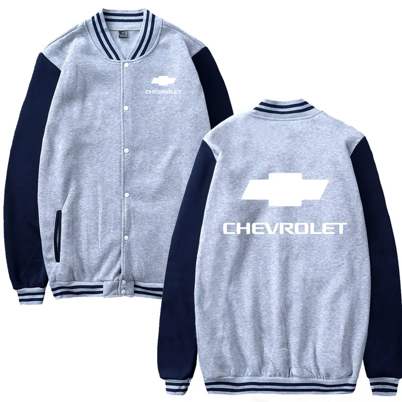 

Baseball Jacket for Chevrolet Car Logo Print Casual Hip Hop Harajuku Sweatshirts Mens Baseball uniform Slim Fit Unisex Cloth E33