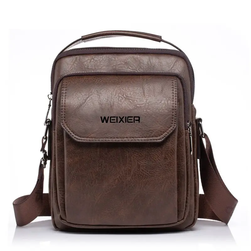 

Weysfor Retro Men's Handbag Shoulder Bag High Quality PU Leather Crossbody Business Bag Male Messenger Luxury Bags Designer Bag