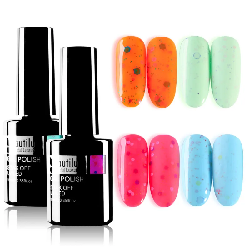 Гель-лак для ногтей Beautilux полуперманентный УФ светодиодный мороженое сахар