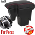 Подлокотник для Ford Focus 2, центральный контейнер с USB-подлокотником, для Ford Focus 2 mk2, автомобильные аксессуары, модифицированные детали