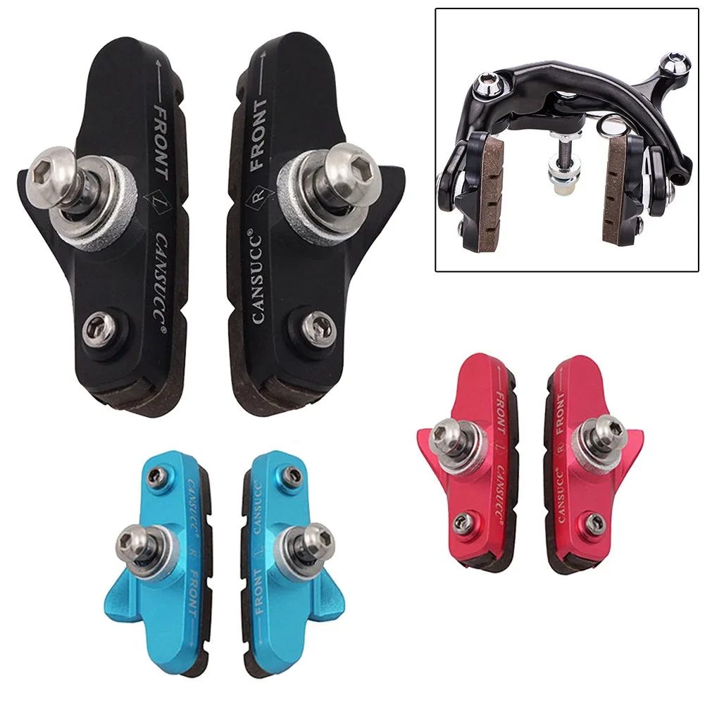 

1 Pair Bike Brake Pads MTB Mountain Road Bicycle Ride Brake Blocks Part C Brake Aluminum Alloy Super Light Brake Block Bike Part