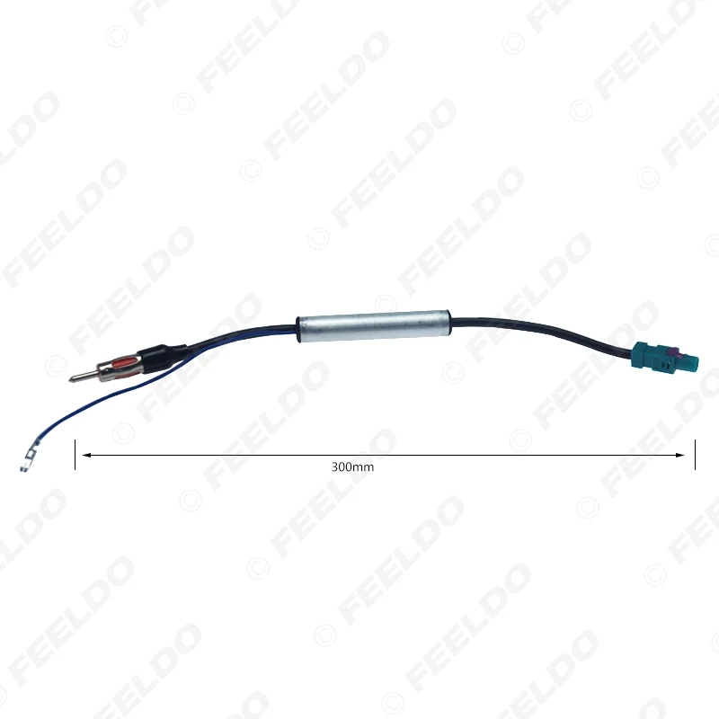 Автомобильная антенна FEELDO со штекером для установки радио с адаптером усилителя