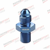 aluminum alloy an6 an 6 male to 18 bsp bspp straight fitting adapter blue
