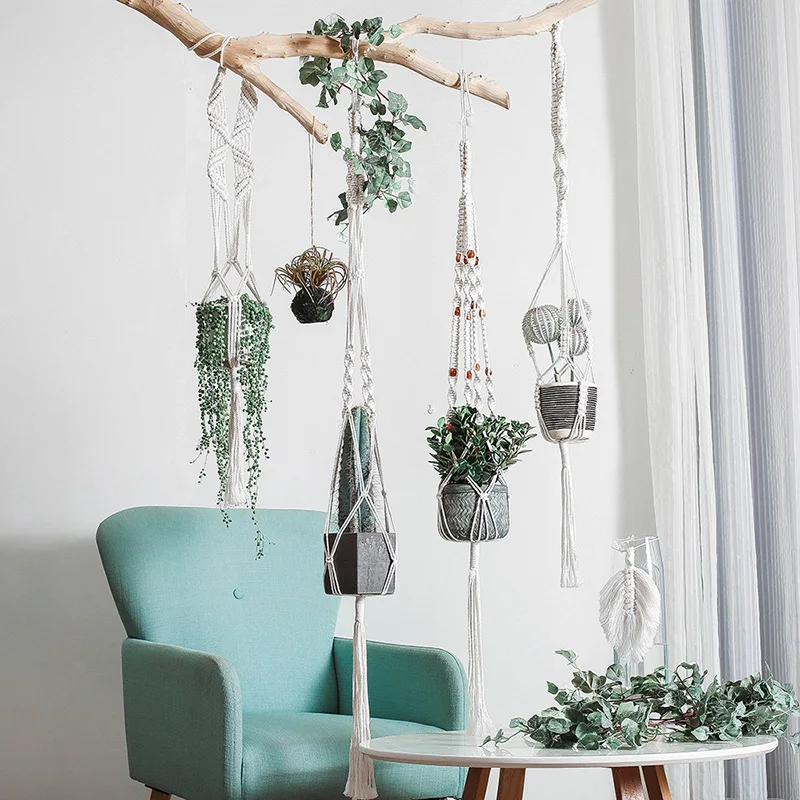 Настенный подвесной держатель цветочного горшка для дома Садовые