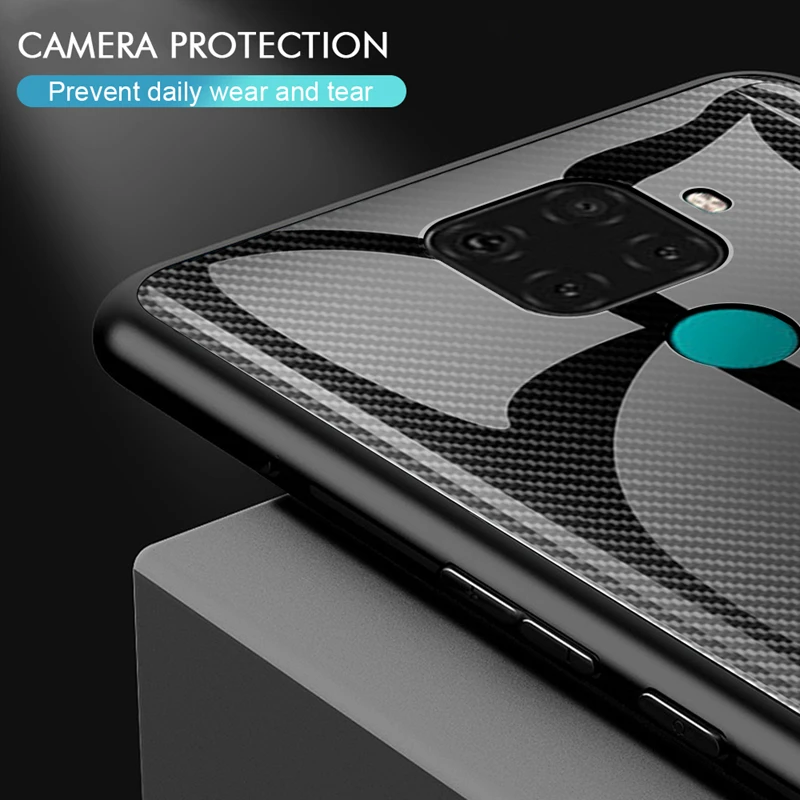 Стеклянный чехол для Huawei Y7 Pro Prime Y9 2019 Mate 30 Lite градиентная полоса защитная рамка из