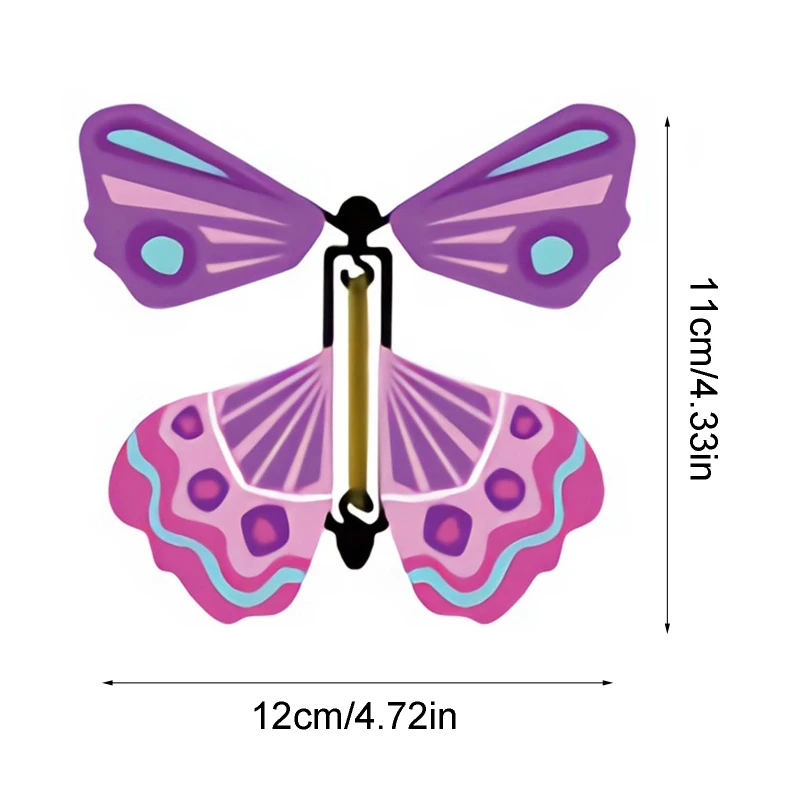 

Flying in the Book Butterfly Fairy Rubber Band Powered Wind up Butterfly Kids Toys Surprise Gifts