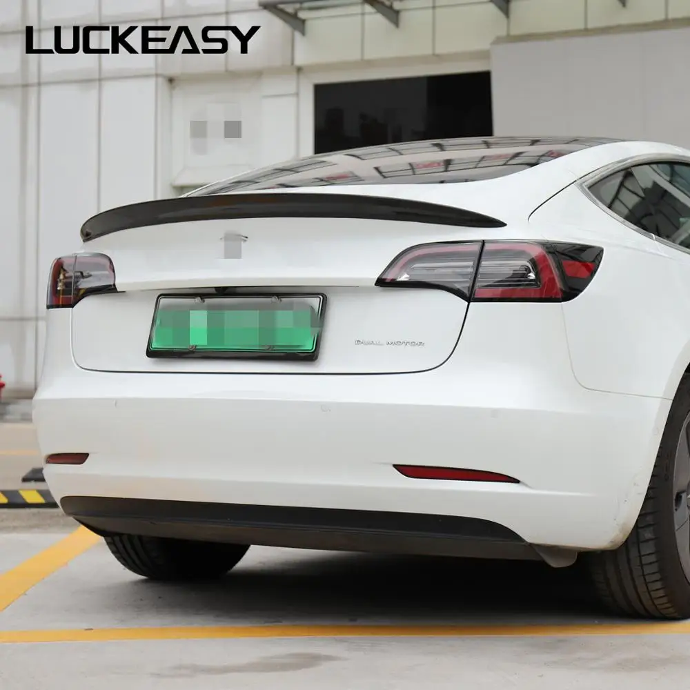 LUCKEASY автомобильный спойлер на крыло багажника ABS для Tesla model 3 2017 2019 купе