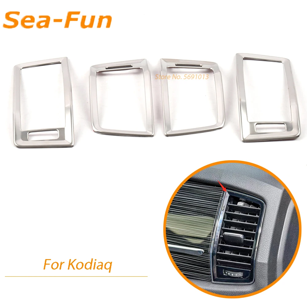 

Для Skoda Kodiaq GT 2017 2018 2019 2020 декоративная крышка для автомобильного кондиционера, отделка рамы, полосы, украшения, аксессуары, запчасти