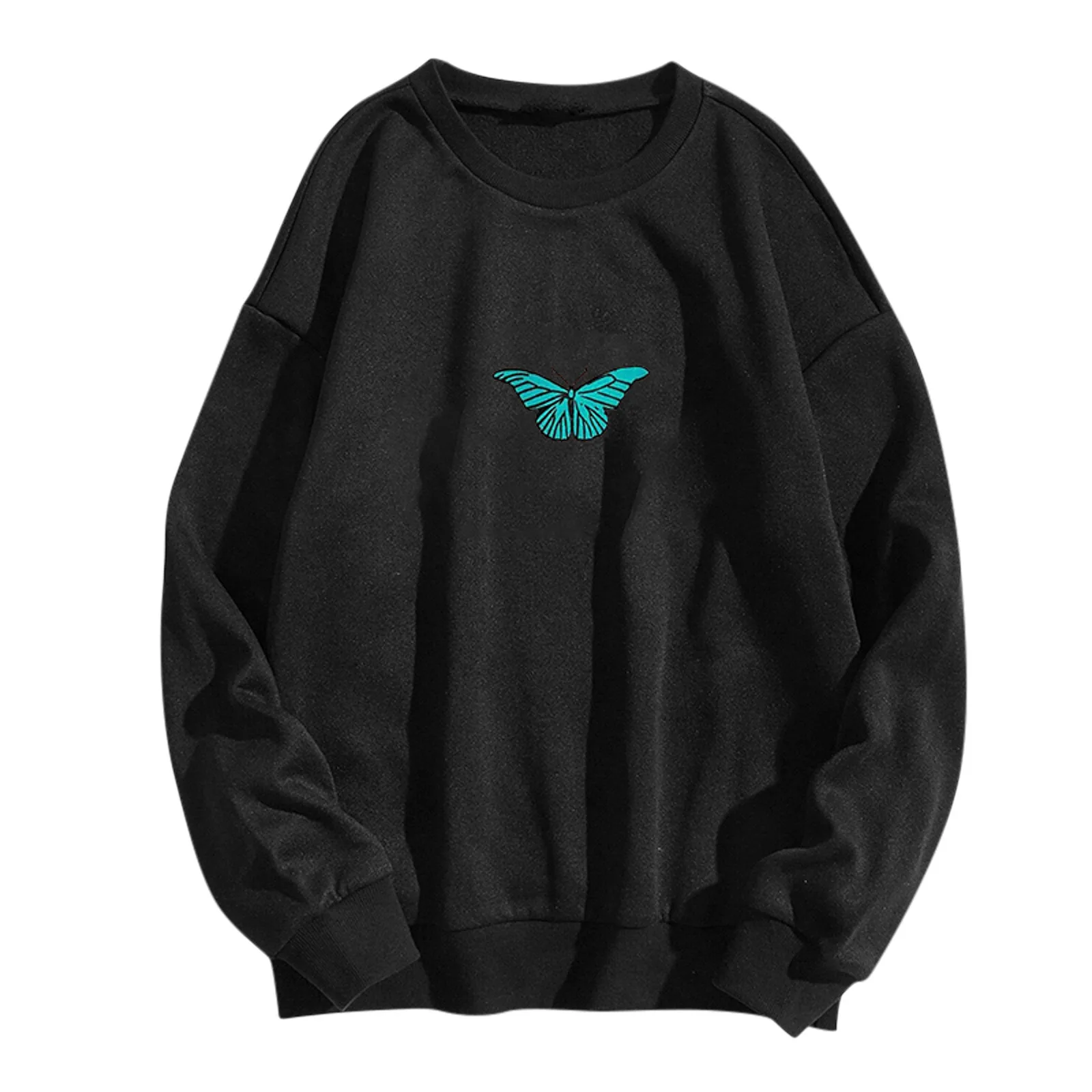 

Oversized Hoodies Women Blouses Bottoming Hooded Long Sleeve Tops Loose Butterfly Printed Sweatshirt Girl Pullover Tops #ND