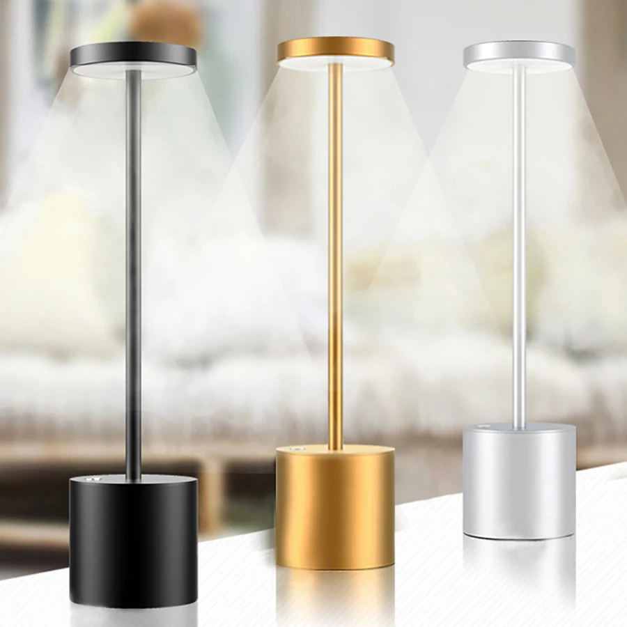 

Cordless Bar Restaurant Table Lamps LED Rechargeable Portable Battery Desk Lamp Bedroom Stand Night Light Dinner Table Light