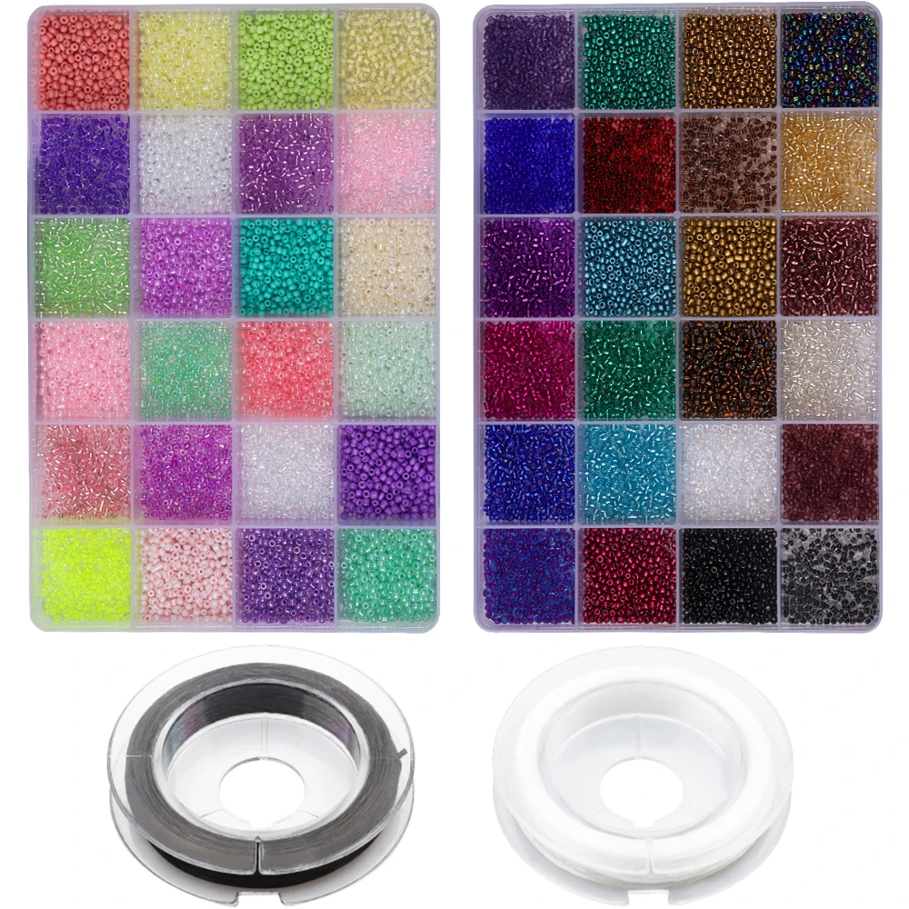 

Bracelet beads for jewelry making kits, bead craft kits glass seed alphabet beads DIY art handicrafts