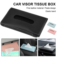 car tissue box towel sets car sun visor pu leather tissue box holder auto car interior storage decoration accessories