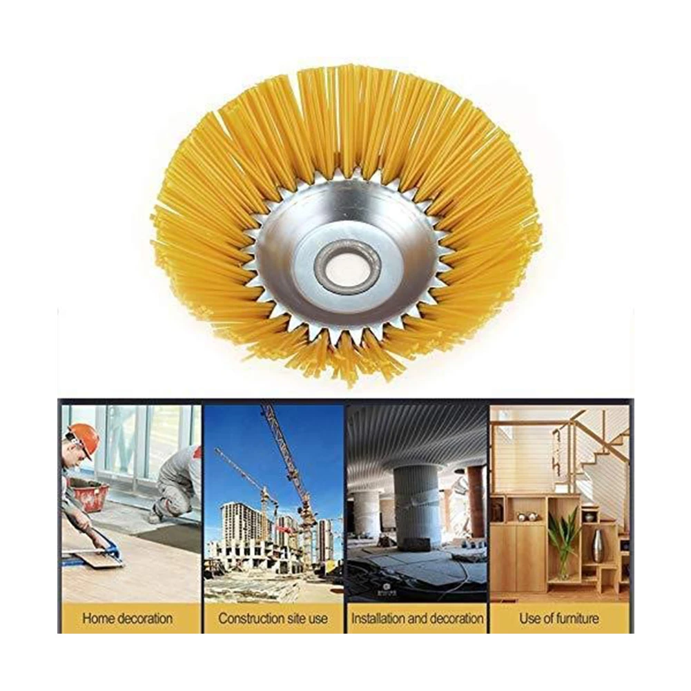 

8 Inch Garden Cutter Tool Weed Brush Nylon Wire Lawn Mower Mechinery Trimmer Head Grass Trimmer Head Straw Rope Trimming Wheel