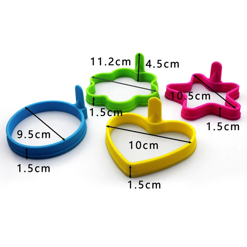 4 шт./компл. случайный цвет Силиконовое кольцо для яиц антипригарное кухонные