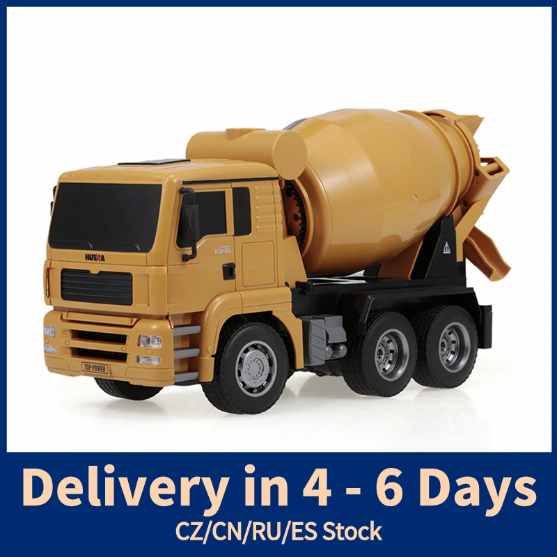HUINA 1333 1:18 2 4G 6CH RC грузовик бетономешалка инженерный легкий строительный