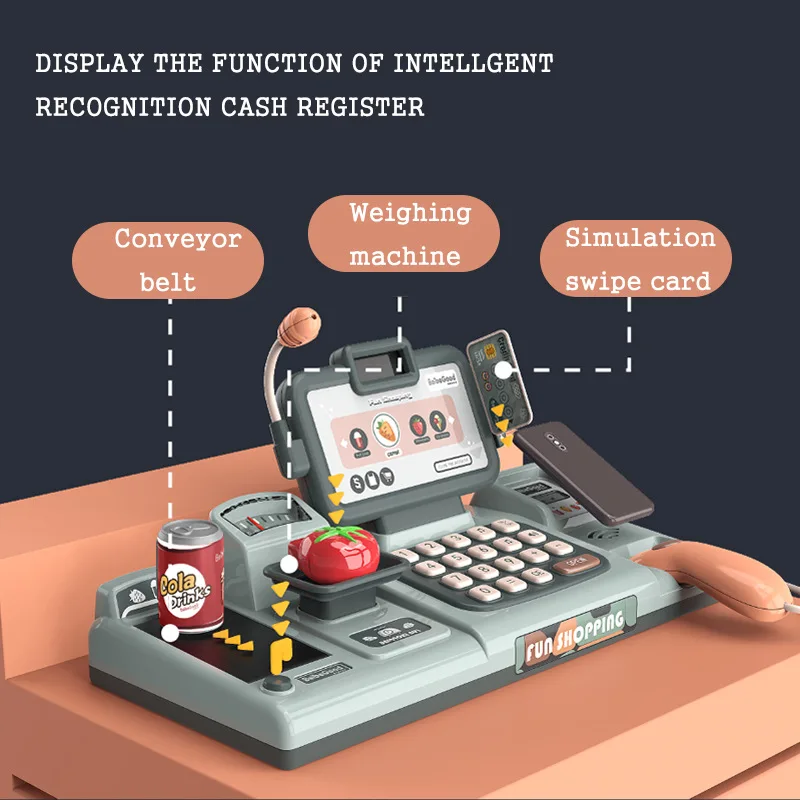 Ролевые игры умный кассовый аппарат семья игрушки Моделирование супермаркет
