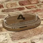 Индивидуальный Домашний номер, персонализированный современный идентификационный номер (овальный)