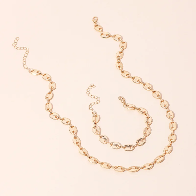 WGOUD Fashion Gold Color Novely Metal Charm Choker Necklace New Design Exaggerated Texture Chains Women Gift | Украшения и