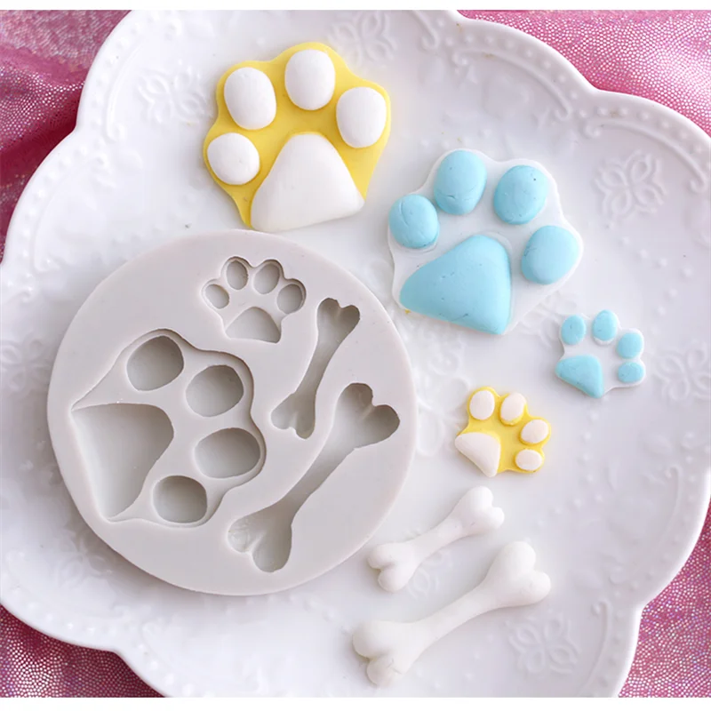 

DIY Baking Molds Bone Dog Paw Silicone Mold Cake Decorating Tools Cookie Cutter Pastry Accessory Kitchen Accessoriess AD1121