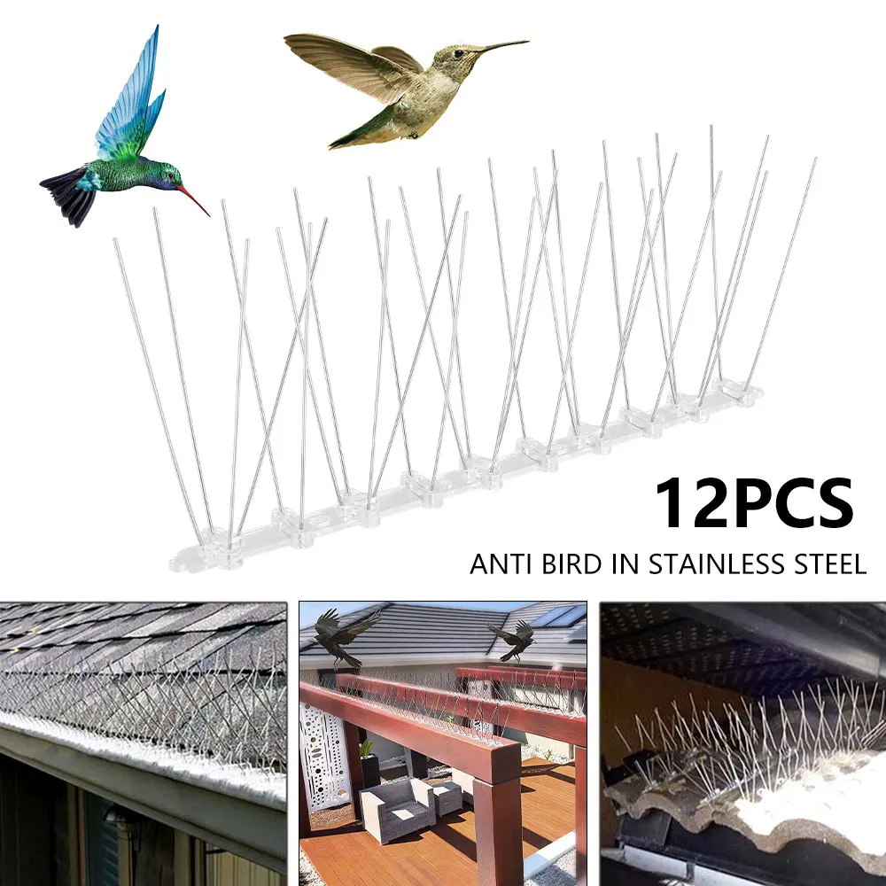 

Bird Spike Repeller Bird And Pigeon Spike Deterrent Anti Bird Stainless Steel Spike Strip Anti Cat Climbing Bird Scarer Repeller