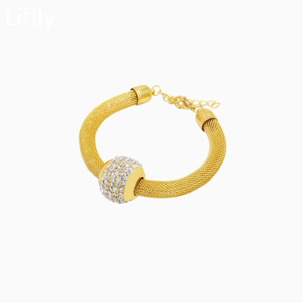 Роскошное ожерелье для женщин Дубаи Золотые Ювелирные наборы девушек