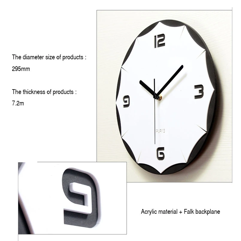 JADUOMA Wall Clock Brief Acrylic Watch From Home Large Size Creative Silent Movement Duvar Saati For Decoration | Дом и сад