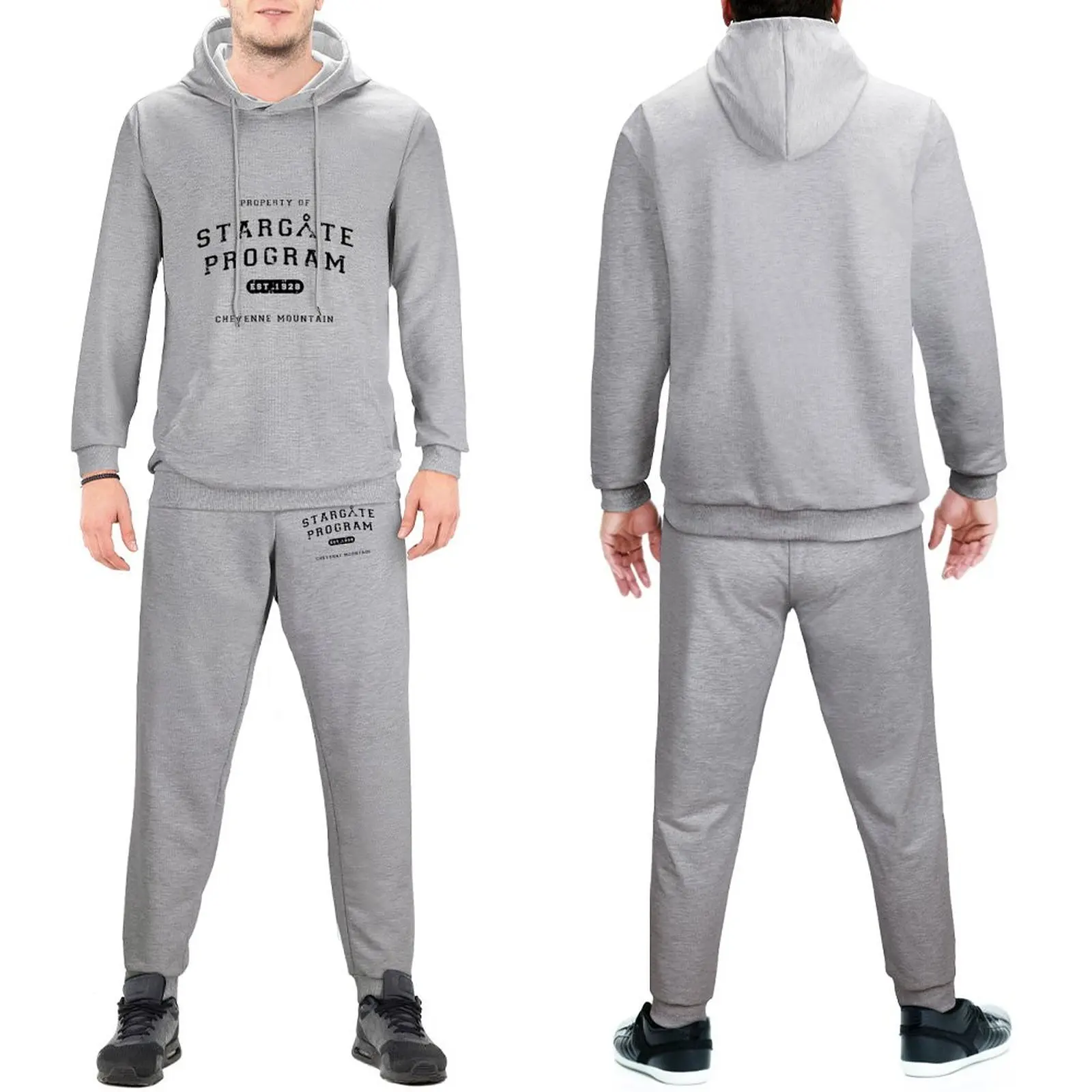 

Stargate Mens Tracksuit Set Property of Stargate Program Male Sweatsuits Sale Sweatpants and Hoodie Set Fishing