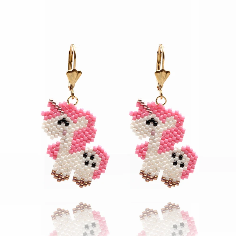 Fairywoo милые серьги-подвески в форме сердца женские розовые серьги ювелирные