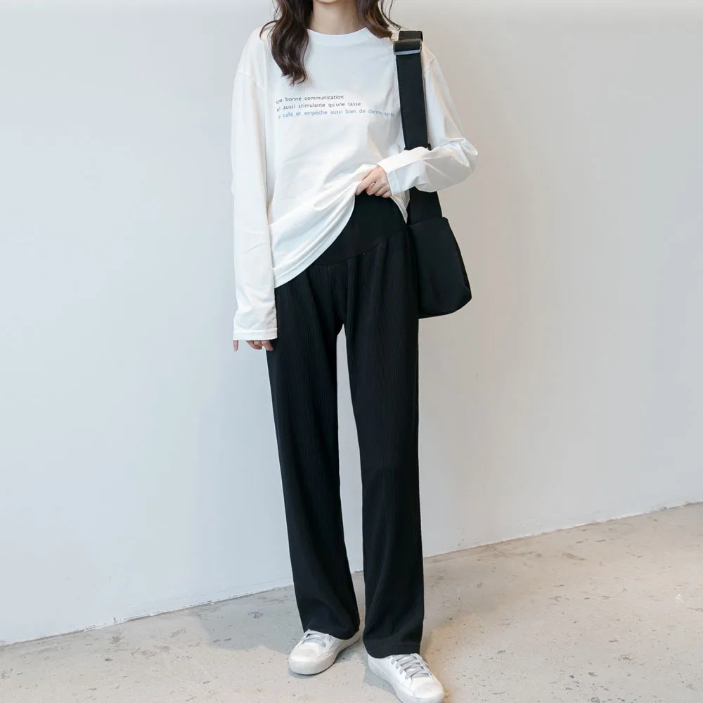 Pregnancy Pants Maternity Clothes Loose Oversize Long Trousers Casual Pregnant  Mommy enlarge