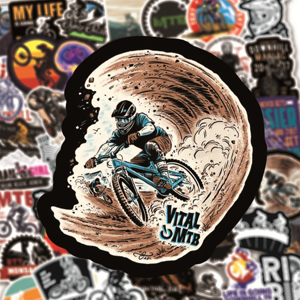 1050100pcs mtb mountain bike stickers bicycle laptop guitar fridge luggage waterproof graffiti sticker decal kid classic toys free global shipping