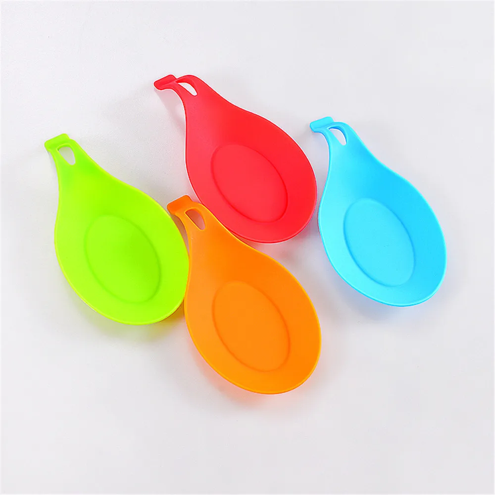 Силиконовая ложка подставка Творческий изоляции отдых термостойкие подставки