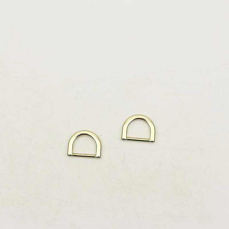 50Pcs 12mm Inner Dia Metal D Ring Diecast Hook Buckles for Bag Strap Clasps Keychain DIY Handbag Clothing Hardware Accessories