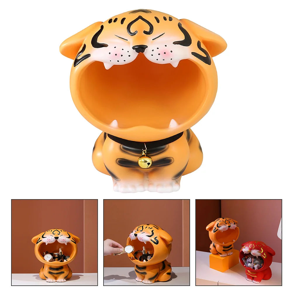 

Статуя тигра из смолы, снэки, Ключевой Контейнер для конфет, фотография, 1 шт.