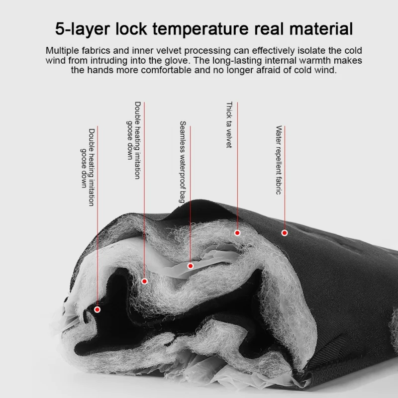 

2020 Ski Gloves Warm Sports Outdoor Antiskid Wear-Resistant Windproof Waterproof Thickening Plush Cold Proof Mittens