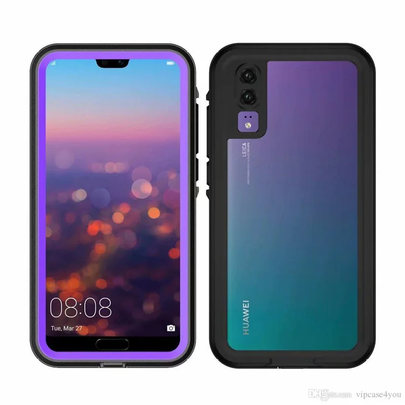 للبيع جراب مقاوم للماء لهاتف Huawei P20 Dot ، غطس تحت الماء ، جراب هاتف ، شحن DHL مجاني ، 50 قطعة