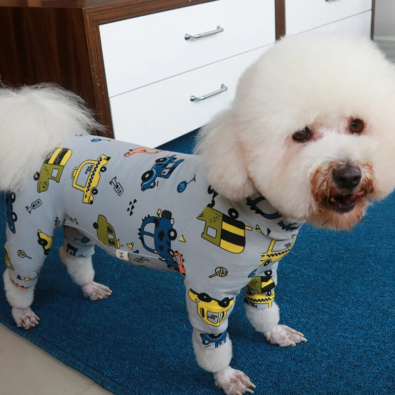 Комбинезон для собак 100% хлопок тонкая одежда щенков комбинезоны с принтом