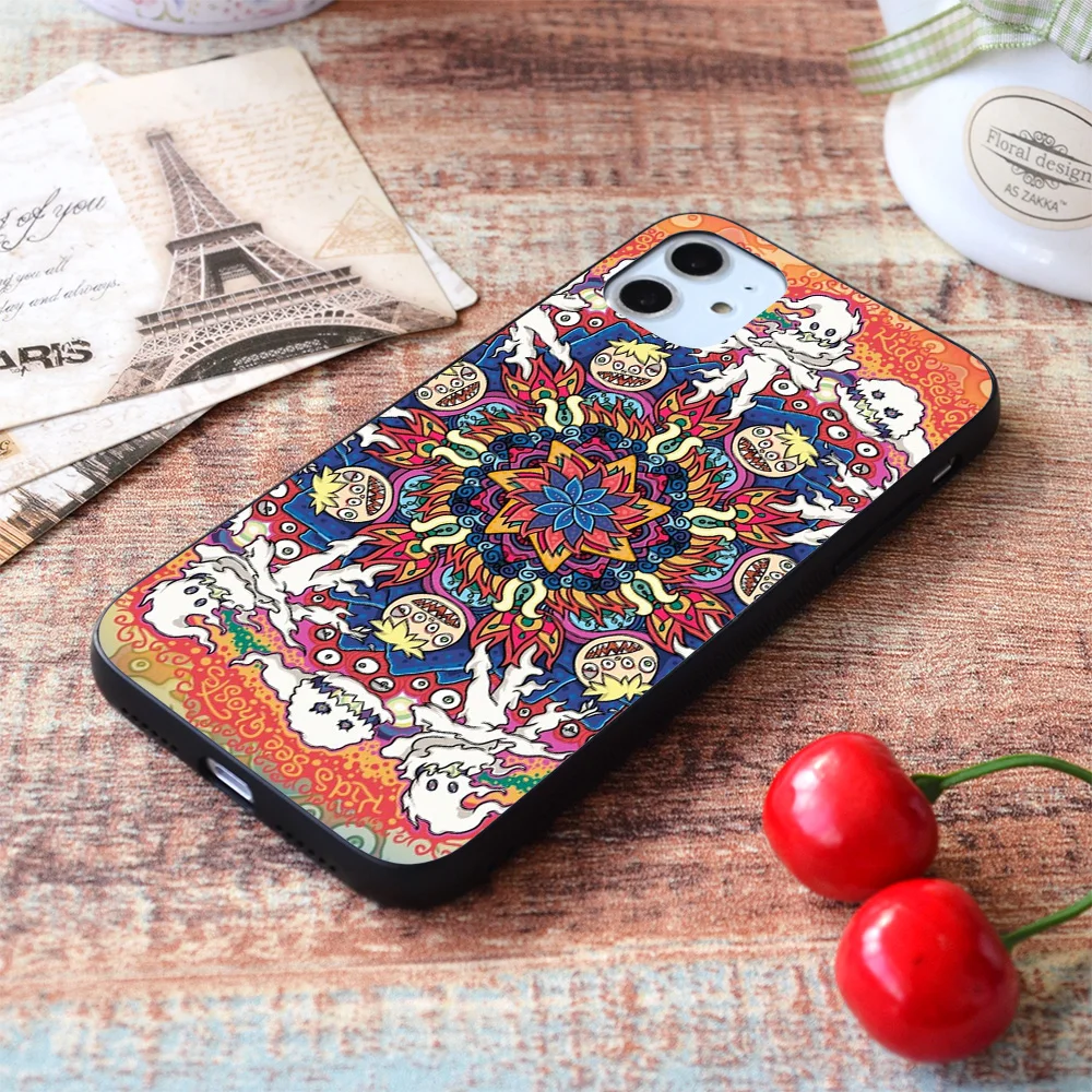 

For iPhone Kids See Ghosts Mandala Soft TPU Border Apple iPhone Case