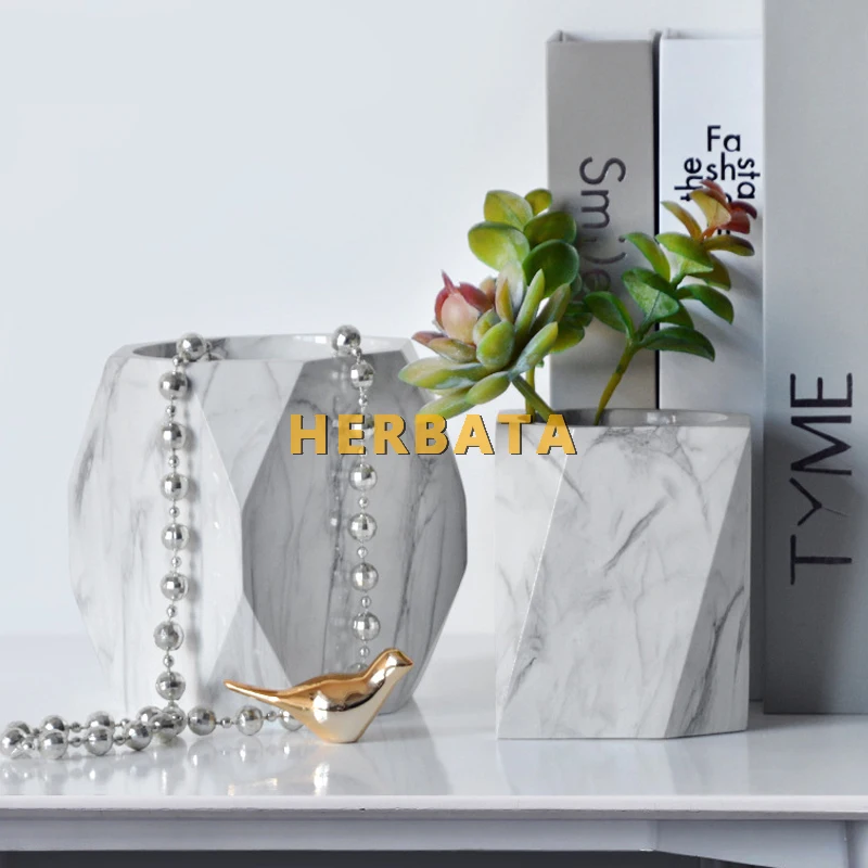 Мраморный держатель для ручек простая коробка хранения креативный Настольный